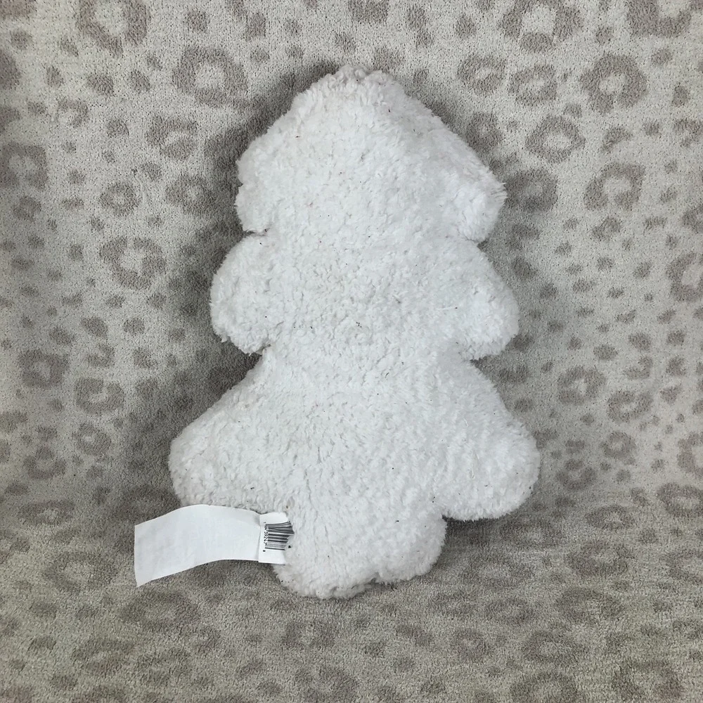 Tree shaped Christmas pillow red white 18